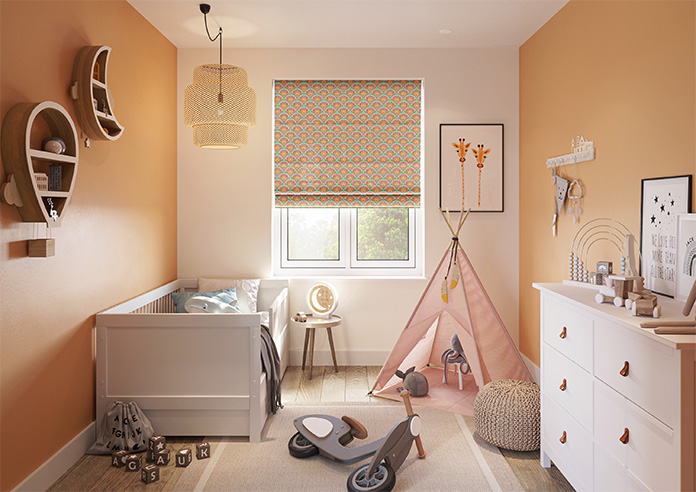 Deco Sea Shells, Strawberry - Roman Blind - Image 8